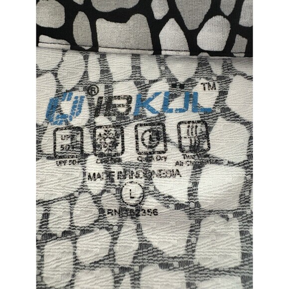 IBKUL 1/4 Zip Shirt Size Large Black Gray UPF 50 Golf Performance Pickleball - Picture 6 of 15